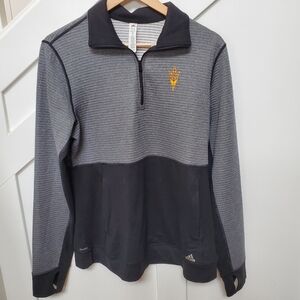Arizona State University Sun Devils Adidas Black and Gray Pullover